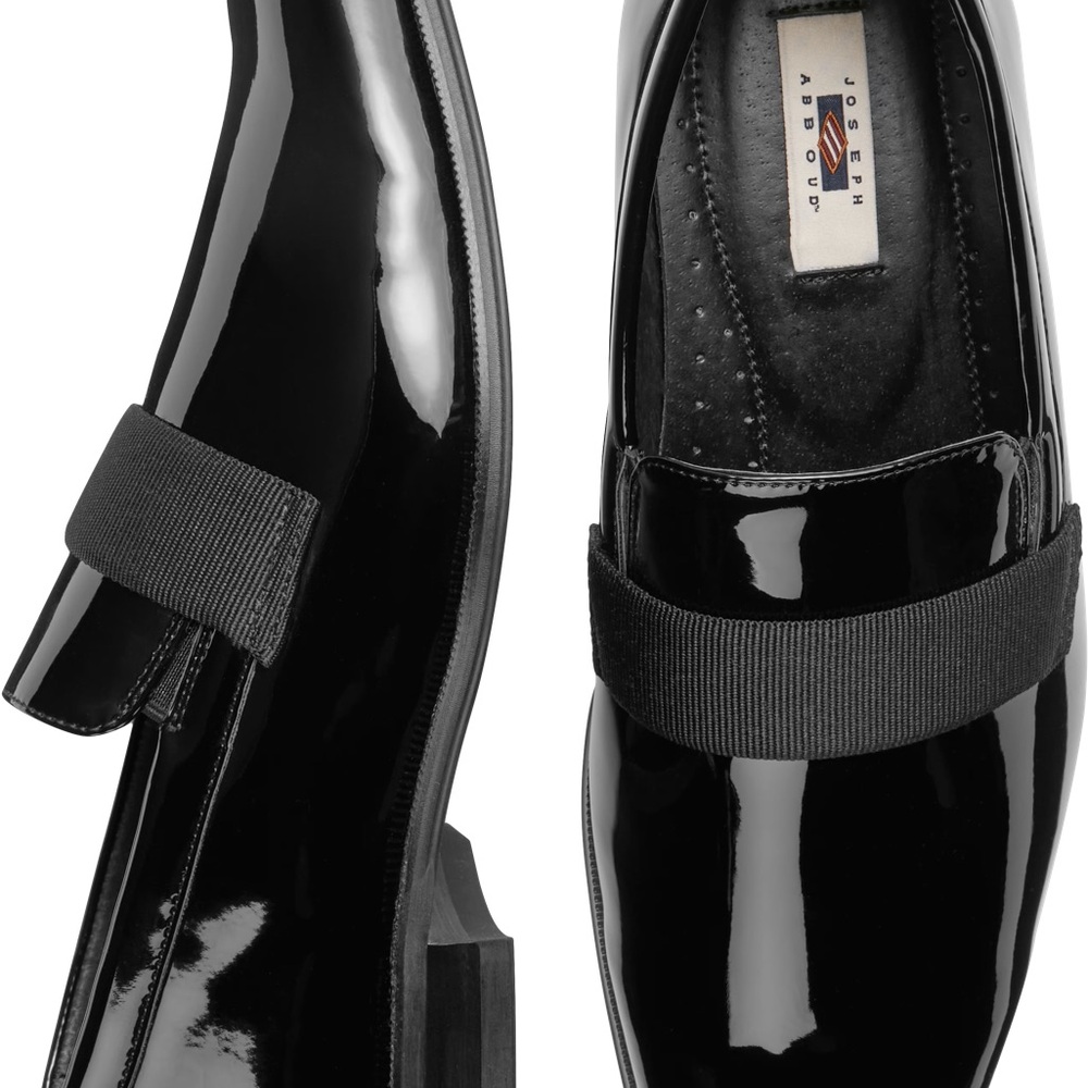 Joseph Abboud Black Loafers Slip-On Shoes as 11D
